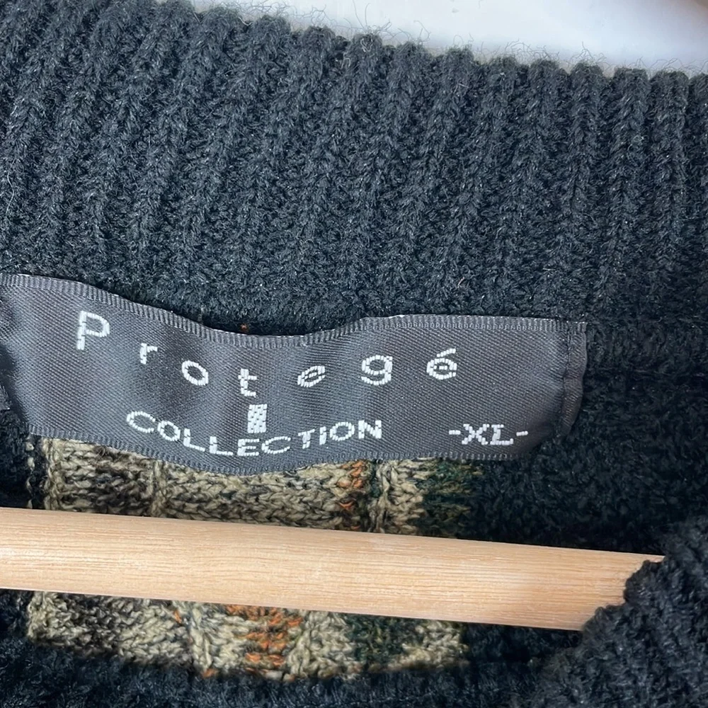 Protege Collection textured long sleeve vintage pullover multicolor sweater XL - Picture 5 of 5